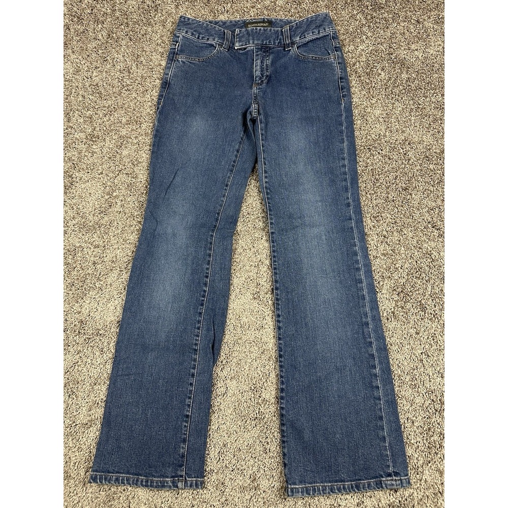 VTG Banana Republic Jeans Womans Size‎ 4 Bootcut Stretch Denim Concealed Fly Y2K